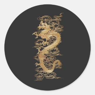 Sticker Rond Dragon