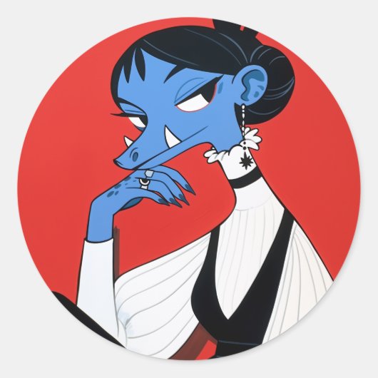 Sticker Rond Dragon (Devant)