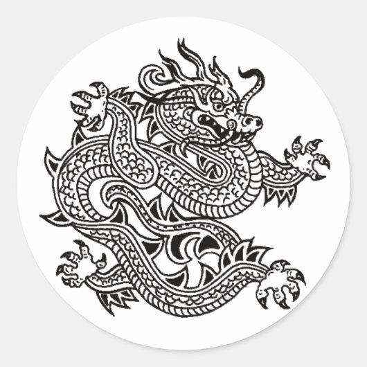 Sticker Rond dragon (Devant)