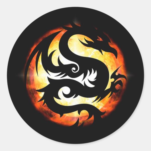 Sticker Rond Dragon (Devant)
