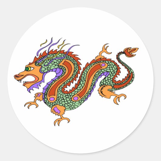 Sticker Rond dragon (Devant)