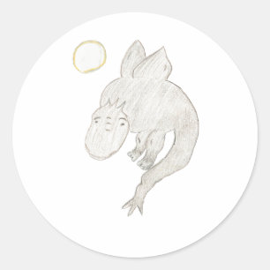 Sticker Rond Dragon