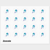 Sticker Rond Dragon à plumes (Feuille)