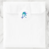 Sticker Rond Dragon à plumes (Sac)