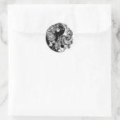Sticker Rond dragon and tiger yin yang (Sac)