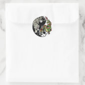 Sticker Rond dragon and tiger yin yang (Sac)