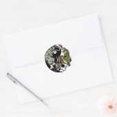 Sticker Rond dragon and tiger yin yang (Enveloppe)