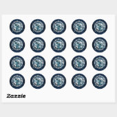 Sticker Rond Dragon Aquarius Zodiac (Feuille)