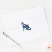 Sticker Rond Dragon bleu (Enveloppe)