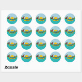 Sticker Rond Dragon Boat Racing (Feuille)