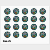 Sticker Rond Dragon celtique (Feuille)