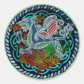 Sticker Rond Dragon celtique (Devant)