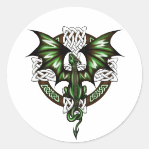 Sticker Rond dragon celtique