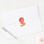 Sticker Rond Dragon chinois (Enveloppe)