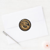 Sticker Rond Dragon chinois (Enveloppe)