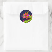 Sticker Rond Dragon chinois (Sac)
