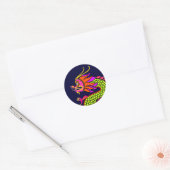 Sticker Rond Dragon chinois (Enveloppe)