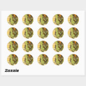 Sticker Rond Dragon chinois (Feuille)