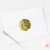 Sticker Rond Dragon chinois (Enveloppe)