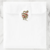 Sticker Rond Dragon chinois conceptions personnalisables (Sac)
