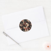 Sticker Rond Dragon chinois d'argent (Enveloppe)