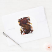 Sticker Rond Dragon (conception de signature) (Enveloppe)