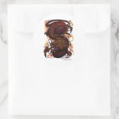 Sticker Rond Dragon (conception de signature) (Sac)