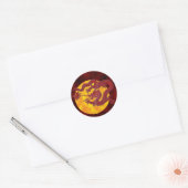 Sticker Rond Dragon de cire rouge (Enveloppe)