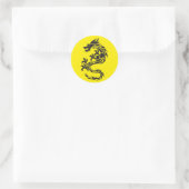 Sticker Rond Dragon de feu (Sac)