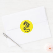 Sticker Rond Dragon de feu (Enveloppe)