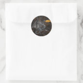 Sticker Rond Dragon de Feu-Respiration (Sac)