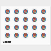 Sticker Rond Dragon d'eau (Feuille)