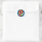 Sticker Rond Dragon d'eau (Sac)