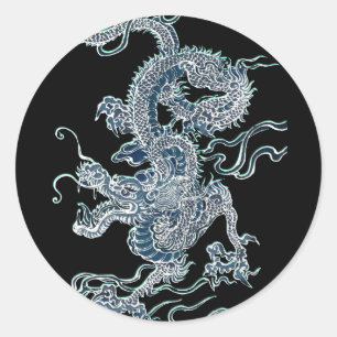 Sticker Rond Dragon d'eau 2012