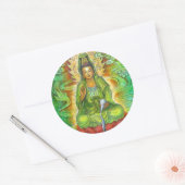 Sticker Rond "Dragon d'eau" Kuan Yin (Enveloppe)