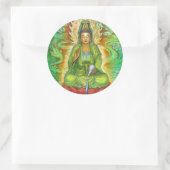 Sticker Rond "Dragon d'eau" Kuan Yin (Sac)