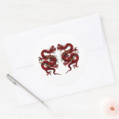 Sticker Rond Dragon double (Enveloppe)