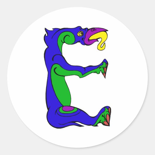 Sticker Rond dragon E (Devant)