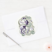 Sticker Rond Dragon éolien (Enveloppe)