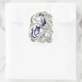 Sticker Rond Dragon éolien (Sac)