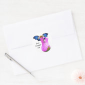Sticker Rond Dragon et Vase (Enveloppe)