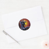 Sticker Rond Dragon fire (Enveloppe)