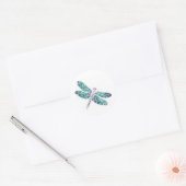Sticker Rond Dragon Fly (Enveloppe)