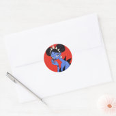 Sticker Rond Dragon Girl (Enveloppe)