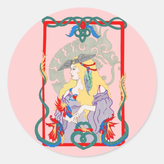Sticker Rond Dragon Heart (Devant)