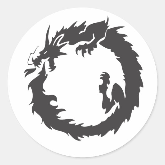 Sticker Rond Dragon infini (Devant)