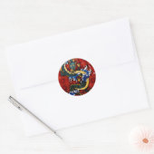 Sticker Rond Dragon japonais (Enveloppe)