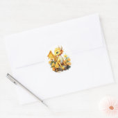 Sticker Rond Dragon jaune (Enveloppe)