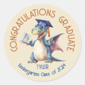 Sticker Rond Dragon Kindergarten Graduate (Devant)