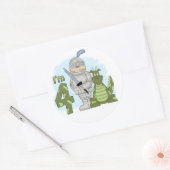 Sticker Rond Dragon Knight 4e anniversaire (Enveloppe)
